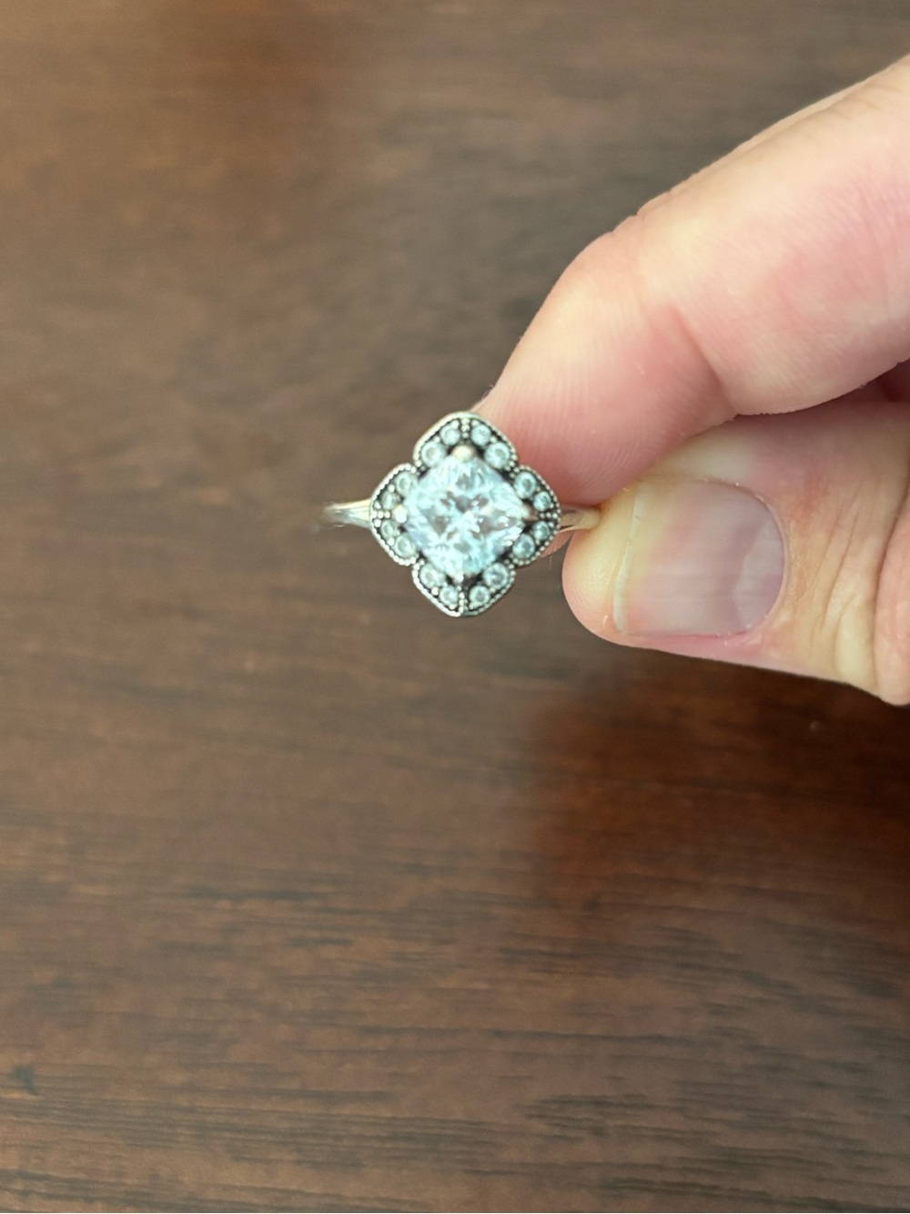 Pandora Crystallized Floral fancy Ring-size 6, retired style - Picture 6 of 9